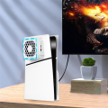 1 PCS Suitable for Slim Game Console Host Fan Radiator Cooling Fan Host Side Fan with LED Light White ABS. 
