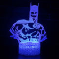 Exclusive for Cross-Border Batman Jack Series 3D Table Lamp LED Lamp Creative Gift Visual Stereo Seven-Color Night Light.