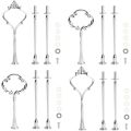 4 Set of 3 Tier Cake Plate Stand Handle Hardware, 2 Styles Tiered.
