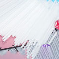 100 Plastic Lollipop Sticks Food Grade White Tube Candy Baking Plastic Sticks. 