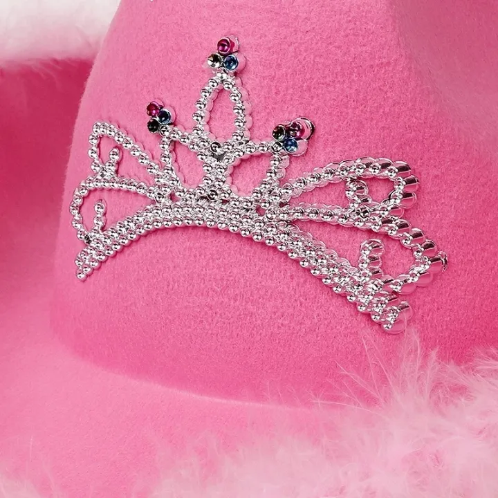 Western%20Cowboy%20Caps%20Pink%20Cowgirl%20Hat%20for%20Women%20Girl%20Tiara%20Cowgirl%20Hat%20Holiday%20Costume%20Party%20Hat%20Feather%20Edge%20Fedora%20Cap%20-%20Image%202