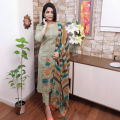 Exclusive Cotton Unstitched Skin Print 3-Piece Shalwar Kameez, Free Size, Comfortable for All Seasons. 