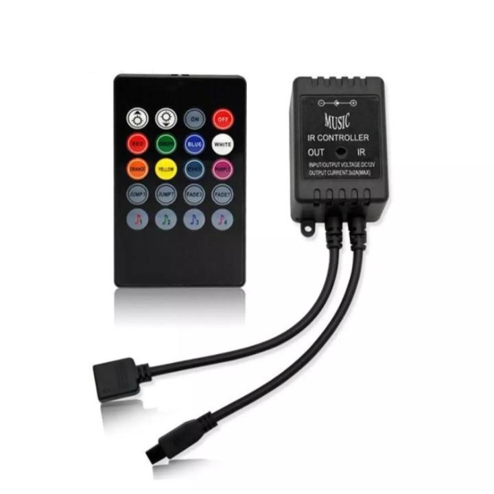 LED Music Controller DC12V 5050 2835 RGB LED Strip Light Voice Sensor 20key Black Sound Sensor Audio IR Remote Controller