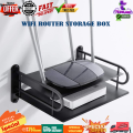 Router Storage Wifi Router Storage Box Black Metal Router Stand. 