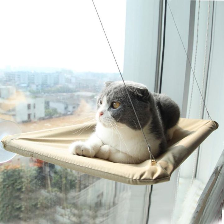 Cozy Hammock For Cats Cat Bed Pet Shelf Seat Lounger Kitten Window Hanging Beds Bearing 20kg Cushions Mount Accessories Goods.