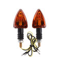 2pcs 12v Mini Motorcycle Motorbike Turn Signal Indicators Arrow Carbon Amber Light. 