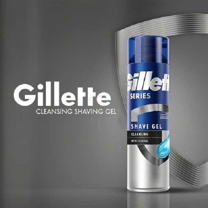 Gillette%20Shaving%20Gel%20Cleansing%20With%20Charcoal%20200%20Ml%20UK%20-%20Image%202