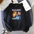 Playboi Carti rap  hop vintage Hoodies Women/Men Fashion Casual Harajuku Sweatshirt Graphic Streetwear Tops 90s Clothes. 
