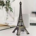SATYAM KRAFT 1 Piece Metal Eiffel Tower Antique Vintage Statue for Room, Office, Decorative Showpeice for Home, Desk Decor, Table Stand Holder (25 cm). 
