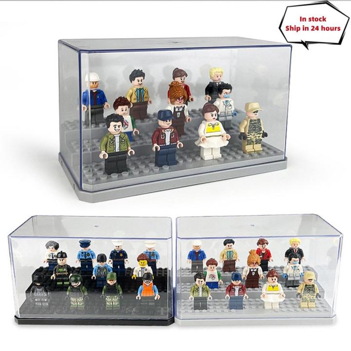 3 Steps Mini Figure Display Case Acrylic Dustproof Showcase Anime Figures Exhibitors Collections Box Display Transparent ABS Box
