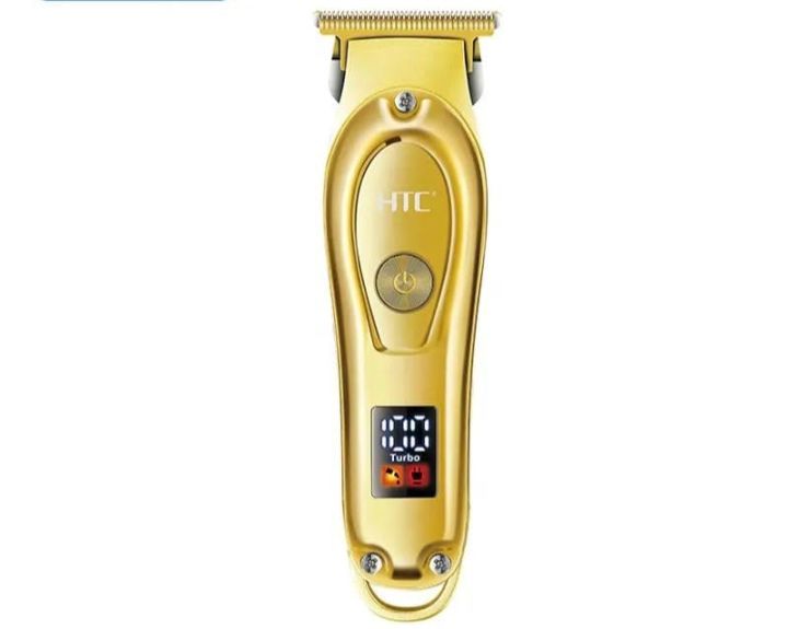 HTC%20AT-176%20Fully%20Golden%20Metal%20Body%20Rechargeable%20Hair%20Clipper%20-%20Image%203