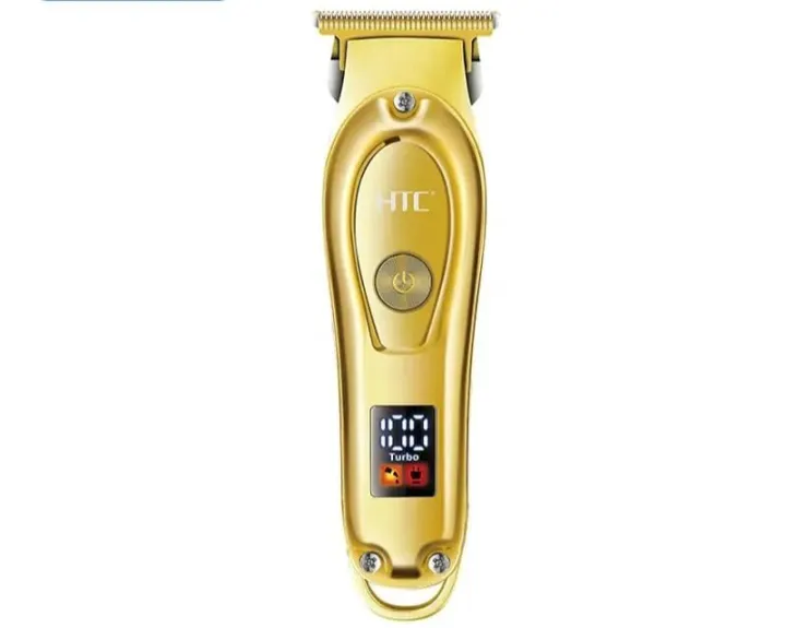 HTC%20AT-176%20Fully%20Golden%20Metal%20Body%20Rechargeable%20Hair%20Clipper%20-%20Image%203