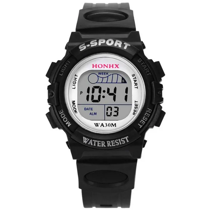 Boy Watch Waterproof Children Boys Digital LED Sports Watch Kids Alarm  Watch Gift