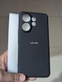 Vivo V60 5G, Slim Fit Silky And Soft Touch Finish Silicone Matte Finish TPU - Black (With Logo).