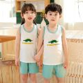 Baby Kids Pajamas Cotton Boys Girls Sleepwear Set Cute Cartoon Banana Rabbit Print Tops + Shorts Pijamas Teenagers Nightwear Set.