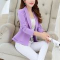 Thin Small Suit Women's Jacket Spring and Summer New Casual All-Matching Slim Fit Ruffled Small Suit Short Top. 