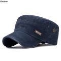 Alien Men's Vintage Classic Flat Hat Man Washed Cotton Caps Adjustable Captain Military Cap Leisure Trucker Hats Spring Winter 2023. 