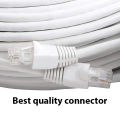 Cat6 Cable Internet Cable 1000Mbps Rj45 Ethernet Lan Network Cord Cable Lead Gray/White Ready Cable (10 Meters) - High-Speed Internet Connectivity With Cat6 Cable. 