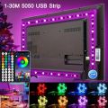 1M-30M 5050 RGB LED Strip Light USB Bluetooth RGB TV Desktop BackLight 5V LED Lights Flexible LED Lamp Tape Ribbon RGB Diode. 