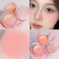 Three Color Gradual Change with Mirror Powder Blusher Matte Fine Flash Low Saturation Natural Skin Repair. 