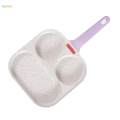 Egg Frying Pan, 3 Section Skillet Mini Pancake Pan, for Frying Cooking Breakfast Burger. 