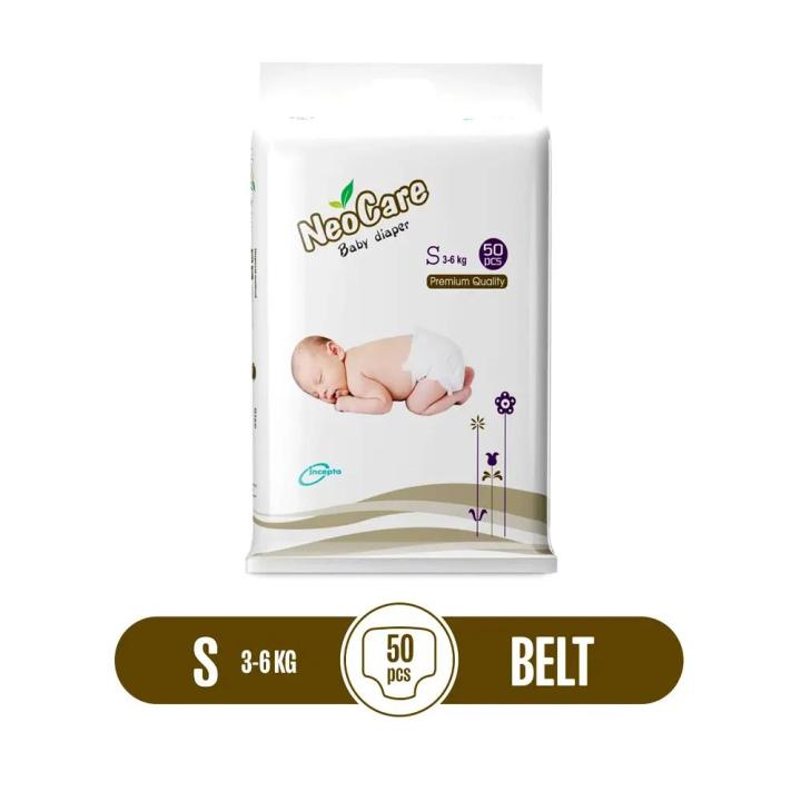 Neocare Belt System Baby Premium Diaper S (3-6 kg) - 50pcs