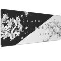 【7Rings Store】（NEW）Black and White Cherry Blossom Gaming Mouse Pad,Large Mouse Mat Desk Pad, Stitched Edges Mousepad, 31.5 x 11.8 Inch. 