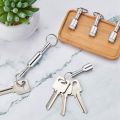 12 Pieces Metal Magnet Keychain Magnetic Keychain Pocket Keyring Magnet Holder with Split Ring Jewelry Test Magnet.
