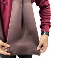 Coffee Solid Color Trendy Check Stylish Fashion Soft Scarf, Men's And Women' Woolen Winter Muffler.