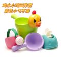 Toys Balls Cross-border Yellow Duck children's bath and water play set, baby kettle set, soft rubber beach bucket, toy shampoo cup.