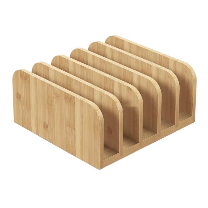 Envelopes Holders 5 Compartments Desk Mail Organizer Bamboo File ...