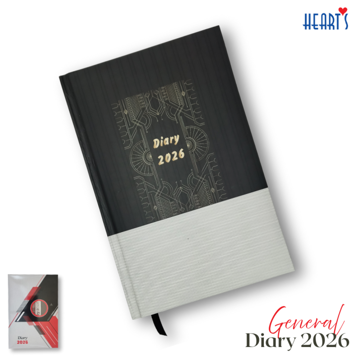 Hearts General Diary 2026 – Premium Quality Daily Planner with Smooth ...
