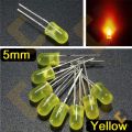 50Pcs LED Yellow LED 5mm Round LED Light Emitting Diode Basic Red Light Bulbs For Electronics Project Indicator Front Panels Light DIY. 