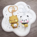Cartoon Yier Panda Keychain Bubu Dudu Doll Anime Figure Pendant.