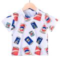 GC Toddler Short Sleeves Shirt Cute Cartoons Printed Tees Crew Neck Graphic T-Shirt Lightweight Breathable Tops. 
