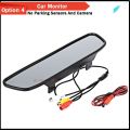 Option 4-Red Sensors-Koorinwoo Auto Parking sensor 8 Radars Detector Vehicle Monitor Mirror Rear View Camera Front Form Electric 12V Backlight System. 