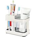 Toothbrush and Toothpaste Stand Holder with 1 Cups for Bathroom Storage Organizer | 4 Slots for Electric Toothbrush, Toothpaste, Razor.