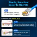 AMPCOM Professional Grade CAT6 Pass Through RJ45 Connector, 50μ Gold-Plated Ethernet Plugs for Solid/Stranded 23-26AWG UTP Ethernet Cables. 