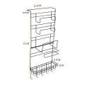 Normal 5 Tiers Wall Mount Kitchen Organizers Freezer Door Spice Rack Cabinet Organizer Storage.