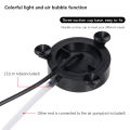 Aquarium Bubbler Aquarium Light Aquarium Air Stone Disk Round Fish Tank Bubbler with Auto Color Changing LED. 