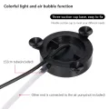 Aquarium Bubbler Aquarium Light Aquarium Air Stone Disk Round Fish Tank Bubbler with Auto Color Changing LED.