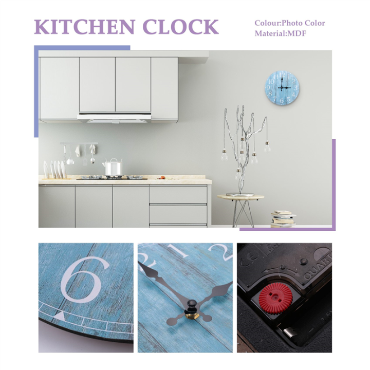 Wall%20Clock,10%20Inch%20Teal%20Silent%20Non-Ticking%20Kitchen%20Clock%20Decor%20-%20Image%203