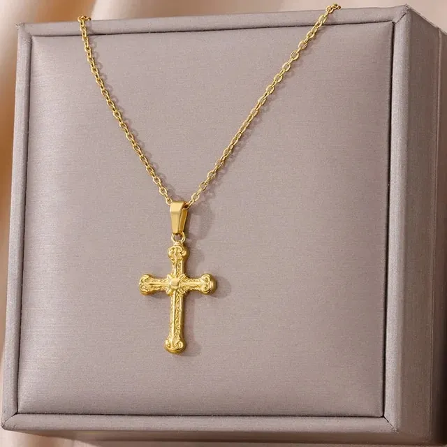 Gold%20Color%20Pendant%20Necklace%20for%20Women%20316L%20Stainless%20Steel%20Jewelry%20Aesthetic%20Accessorie%20Wave%20Cross%20Goddess%20Necklace%20-%20Image%207