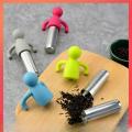 Creative Humanoid Tea Glass Infuser Tea Bag 304 Stainless Steel Silicone Tea Glass Filter Mesh Kitchen Accessories. 