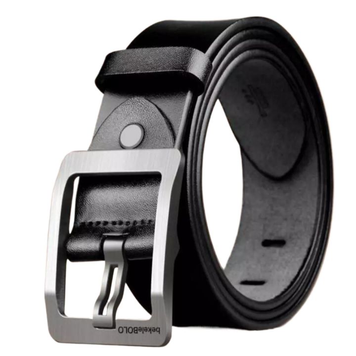 Black Artificial Leather Belt For Men - Belt For Men