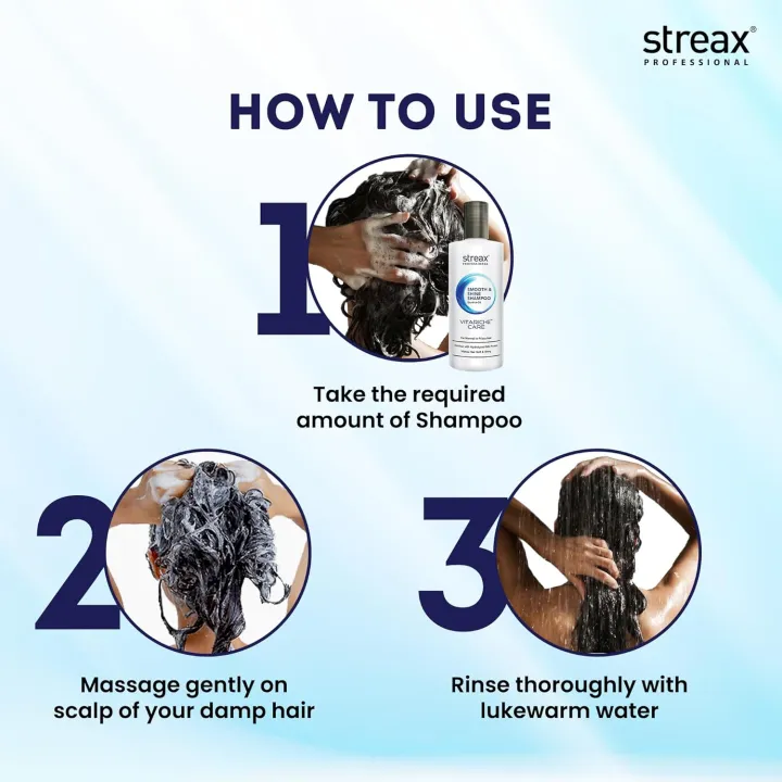 Streax%20Professiona%20Vitariche%20Care%20Smoothing%20Shine%20Shampoo%20300ml%20-%20Image%205