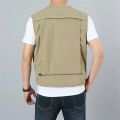 Outdoor Vest Men's Multi-Pocket Loose Workwear Sleeveless Jacket Men Climbing Hiking Fishing Cargo Tool Waistcoat Oversize 6XL. 