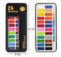 Keep Smiling Watercolor Set in Tin Box 24 Colors - Black Color Tin Box. 