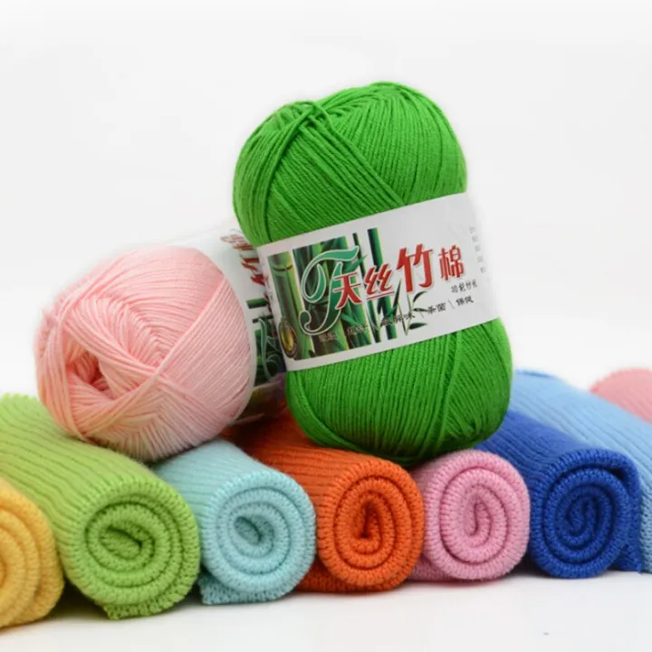 50g%20Bamboo%20Cotton%20Yarn%20Soft%20and%20Smooth%20Natural%20Bamboo%20Cotton%20Hand%20Woven%20Yarn%20Baby%20Cotton%20Crochet%20Knitted%20Fabric%20-%20Image%204