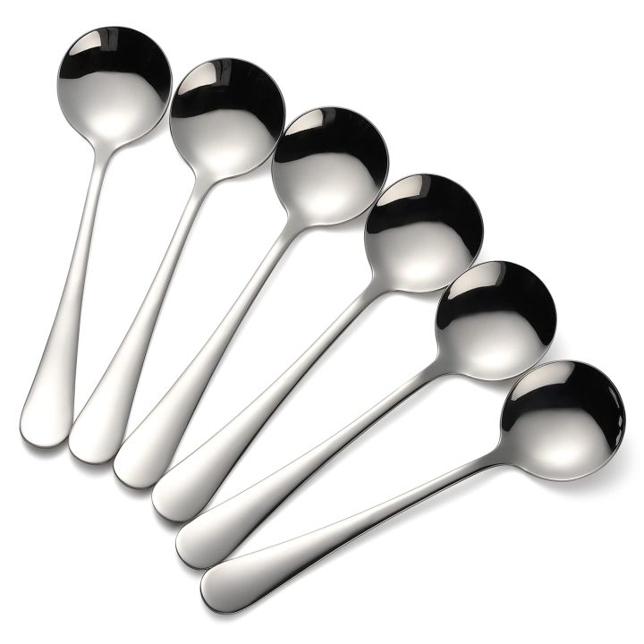 Big Size Stainless Steel Soup Spoon Set of 6 Pieces